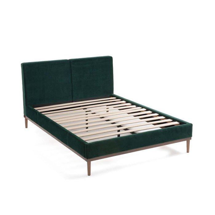 Кровать с кроватным основанием Cooly 140x190 темно-зеленого цвета - лучшие Кровати для спальни в INMYROOM