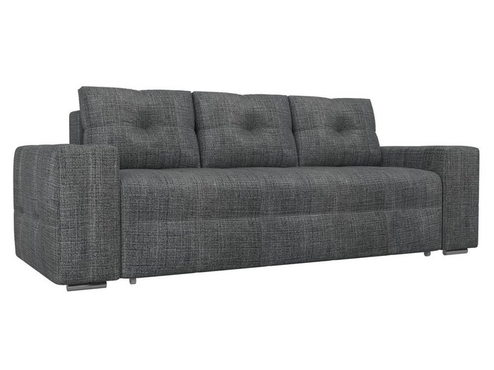 Прямой диван-кровать Леос серого цвета
