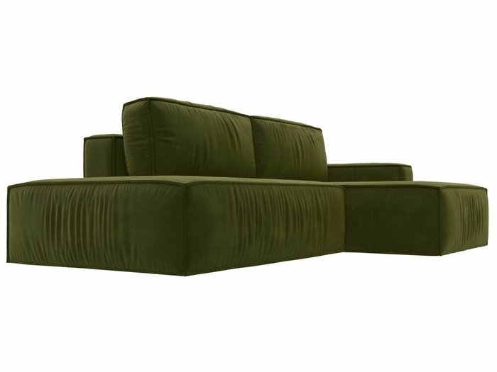 Угловой диван-кровать Прага модерн зеленого цвета правый угол - лучшие Угловые диваны в INMYROOM