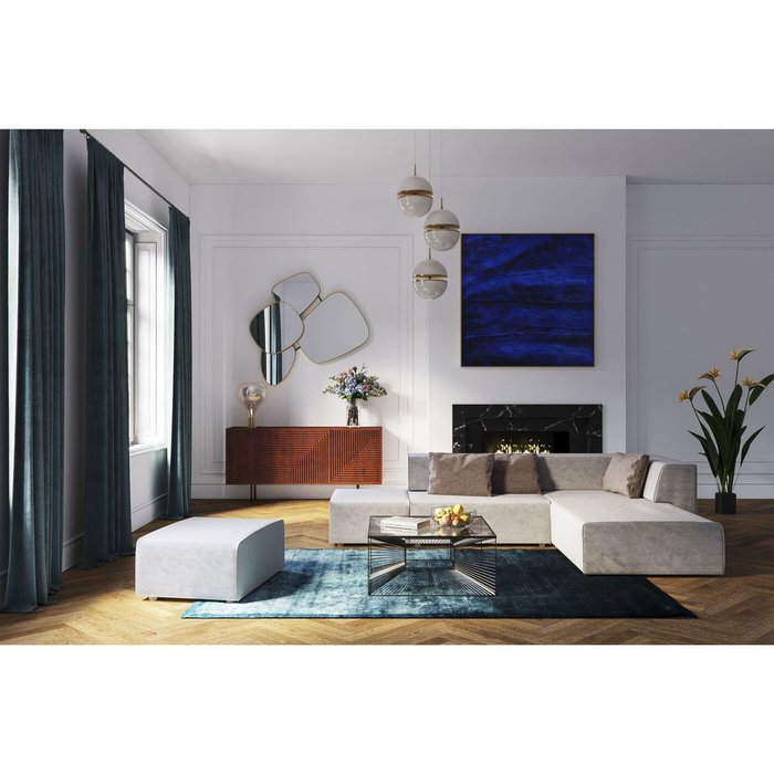 Элемент дивана Infinity левый серого цвета - лучшие Кушетки в INMYROOM