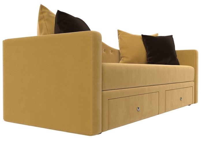 Детский прямой диван-кровать Дориан желтого цвета - лучшие Прямые диваны в INMYROOM
