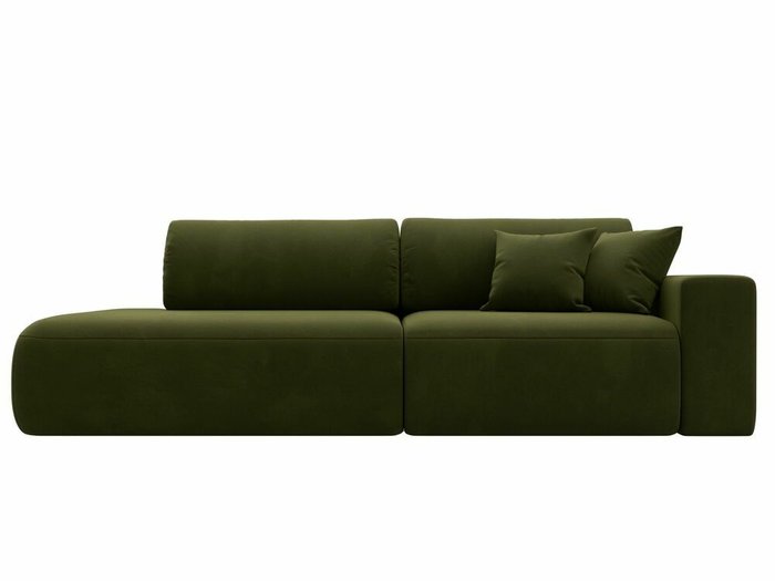 Диван-кровать Лига 036 Модерн зеленого цвета с правым подлокотником - купить Прямые диваны по цене 72999.0