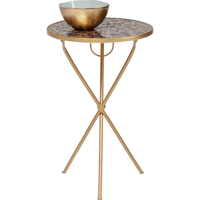 Столик приставной Pebbles золотого цвета - купить Кофейные столики по цене 13590.0