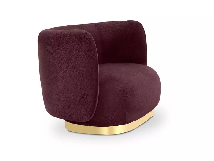 Диван Lucca фиолетового цвета с золотым основанием - лучшие Прямые диваны в INMYROOM