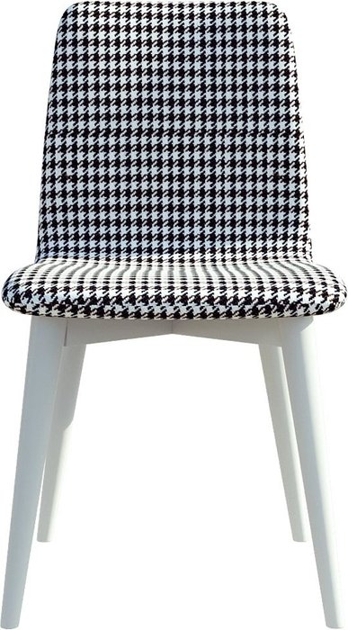 Кухонный стул Архитектор в ткани Melody с ножками белого цвета - лучшие Обеденные стулья в INMYROOM