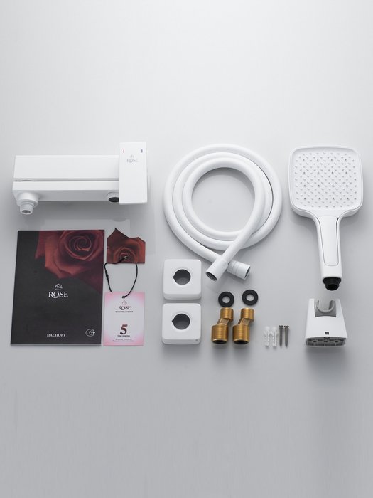 Смеситель для ванны Rose R2802C, белый - лучшие Душевая программа в INMYROOM Смеситель для ванны Rose R2802C, белый - лучшие Душевая программа в INMYROOM