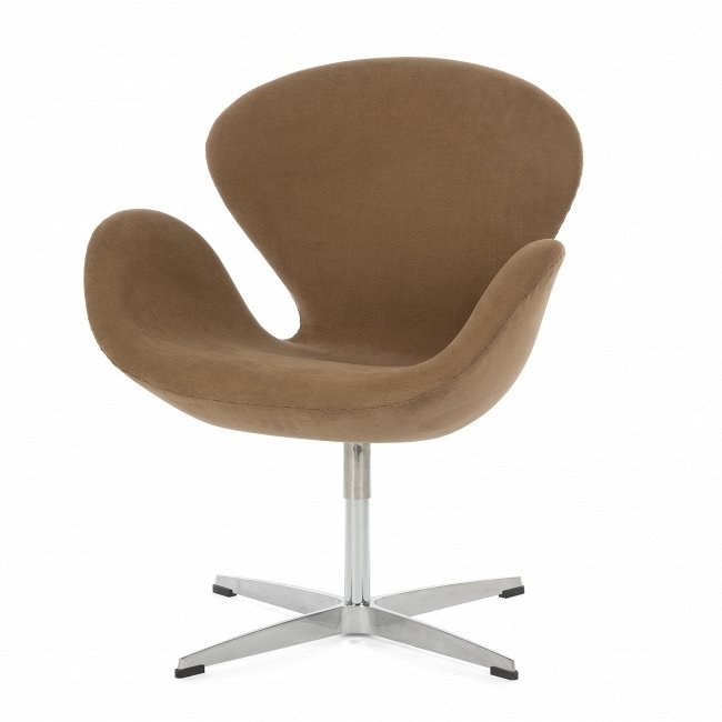Кресло Swan коричневого цвета - лучшие Интерьерные кресла в INMYROOM