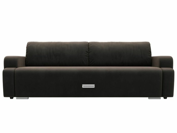 Прямой диван-кровать Ника коричневого цвета - купить Прямые диваны по цене 42999.0