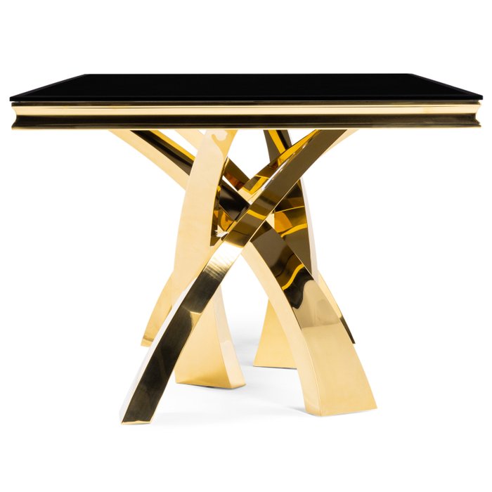 Обеденный стол Komin черно-золотого цвета - лучшие Обеденные столы в INMYROOM