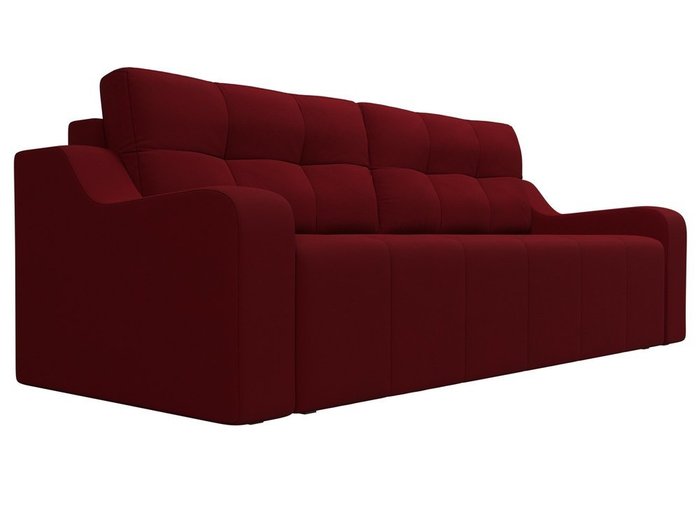 Прямой диван-кровать Итон бордового цвета - лучшие Прямые диваны в INMYROOM