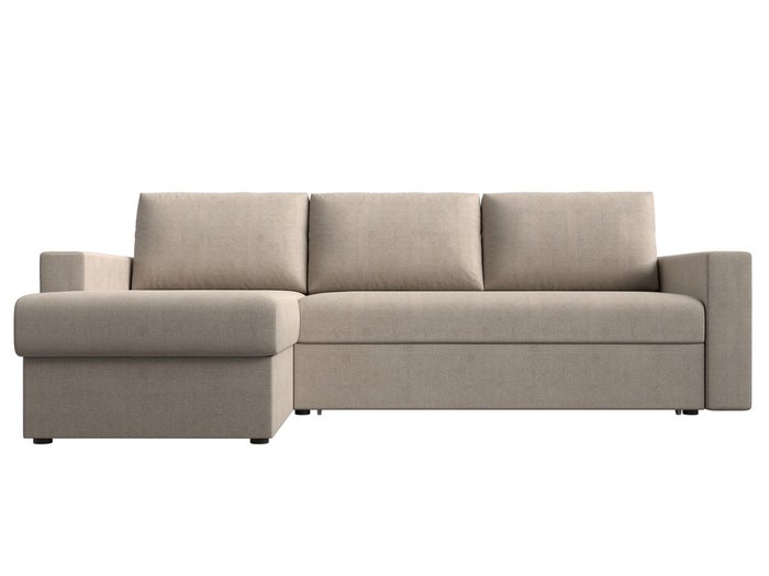 Угловой диван-кровать Траумберг L бежевого цвета левый угол  - купить Угловые диваны по цене 41999.0