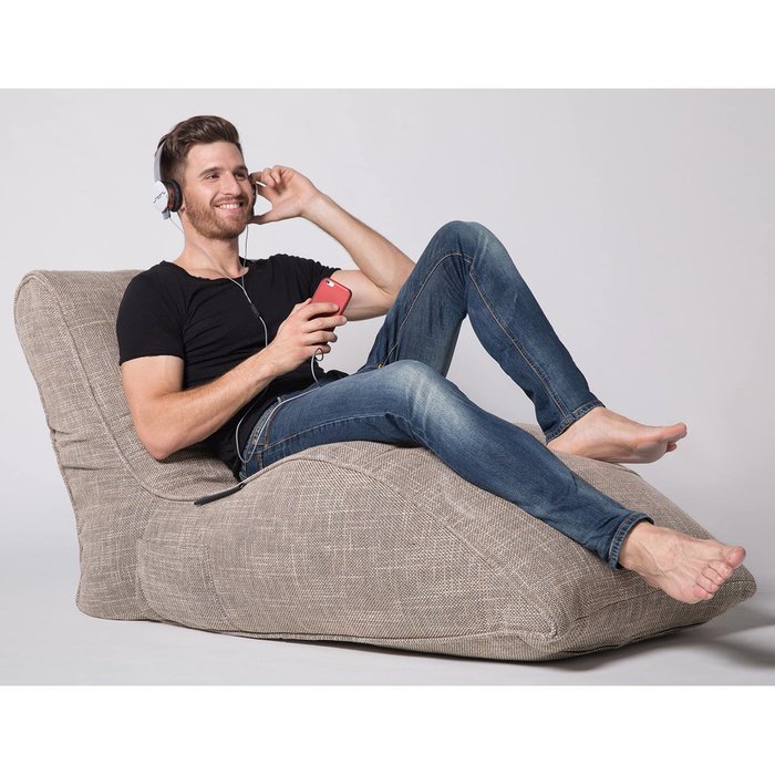 Бескаркасное лаунж кресло Ambient Lounge Avatar Cinema Lounger - Eco Weave (бежевый цвет) - купить Бескаркасная мебель по цене 15990.0