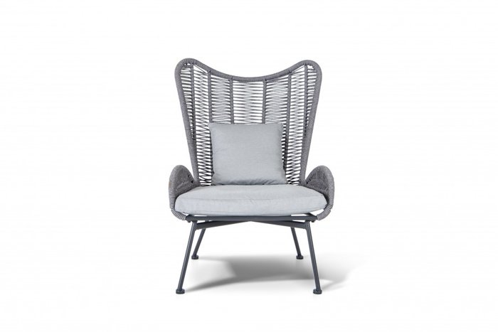 Кресло Мадрид темно-серого цвета  - купить Садовые кресла по цене 25906.0