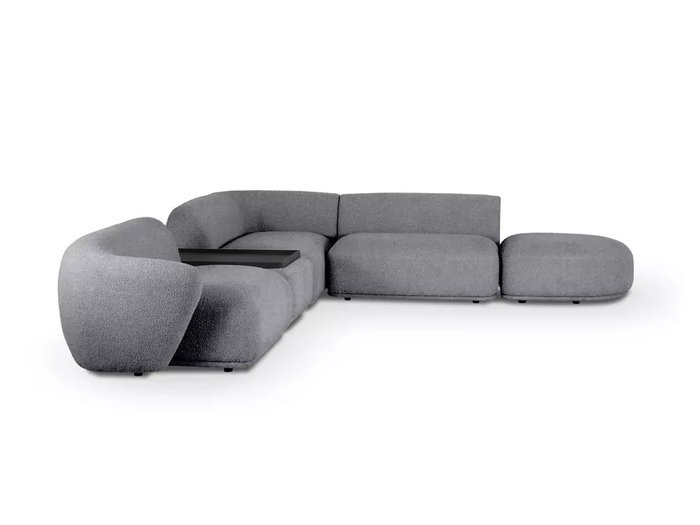 Угловой модульный диван Fabro серого цвета - лучшие Угловые диваны в INMYROOM