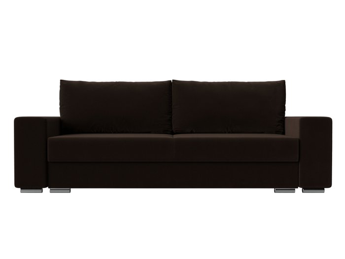 Прямой диван-кровать Дрезден коричневого цвета - купить Прямые диваны по цене 54999.0