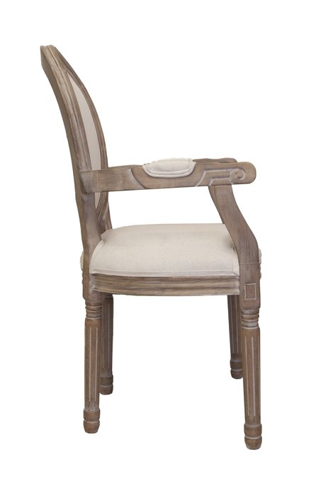 Стул Volker Arm Beige с мягкой обивкой   - лучшие Обеденные стулья в INMYROOM