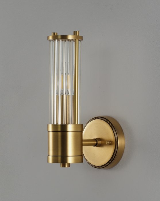 Светильник настенный Brass V11020-1W прозрачно-золотого цвета - купить Бра и настенные светильники по цене 13990.0