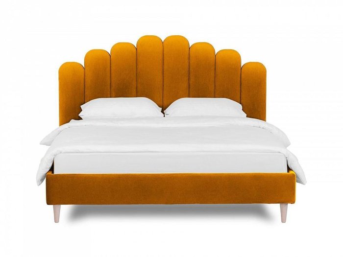 Кровать Queen II Sharlotta L 160х200 желтого цвета  - купить Кровати для спальни по цене 71280.0