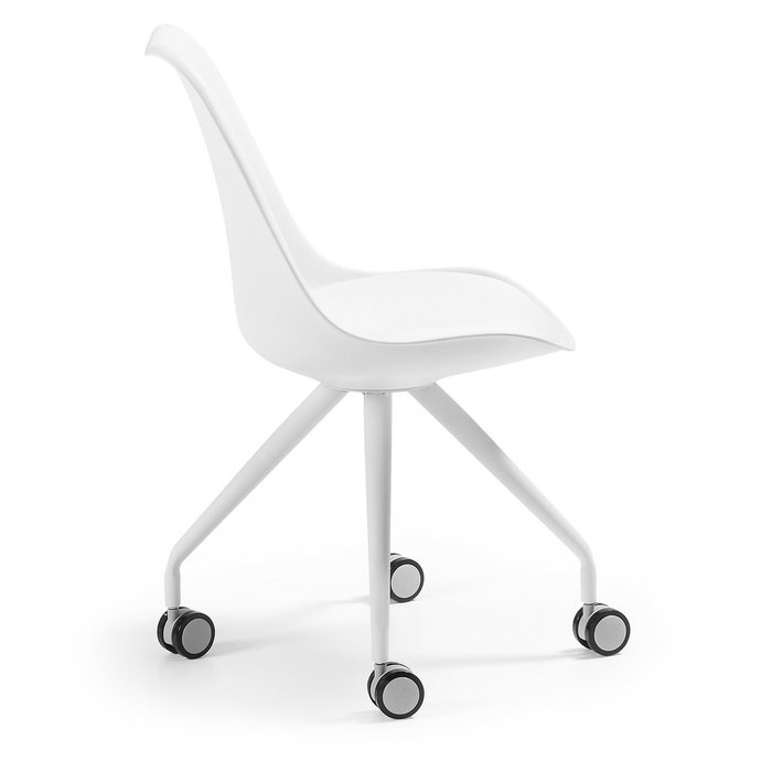 Кресло на колесиках Lars белого цвета - купить Офисные кресла по цене 11990.0