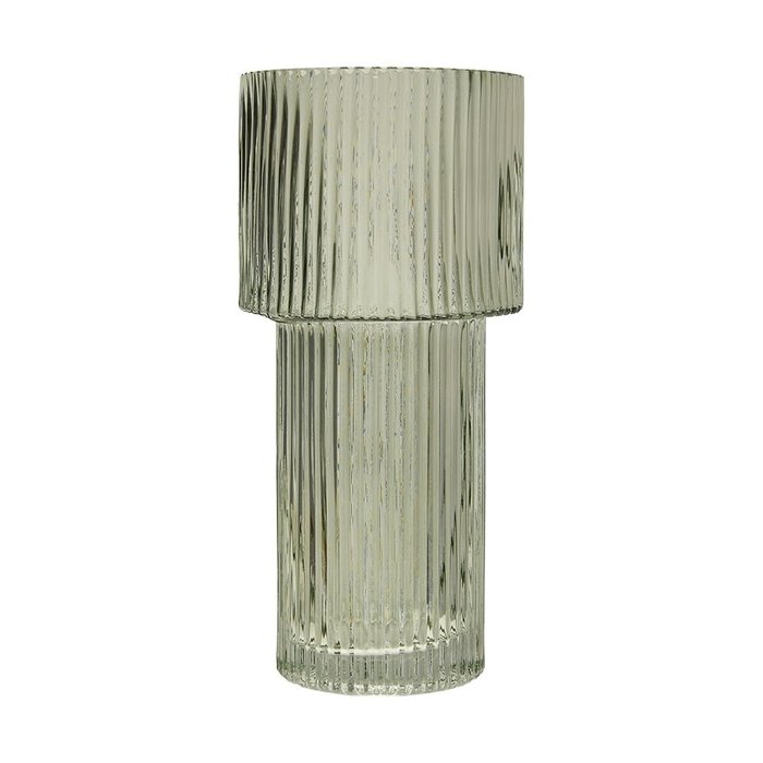 Декоративная ваза из рельефного стекла серого цвета - купить Вазы  по цене 1658.0