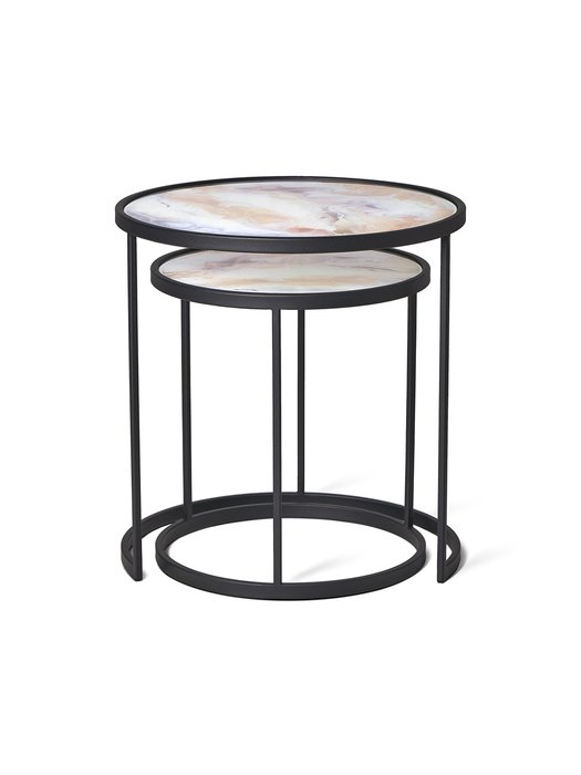 НАбор из двух кофейных столиков KraiZ черного цвета - купить Кофейные столики по цене 11900.0