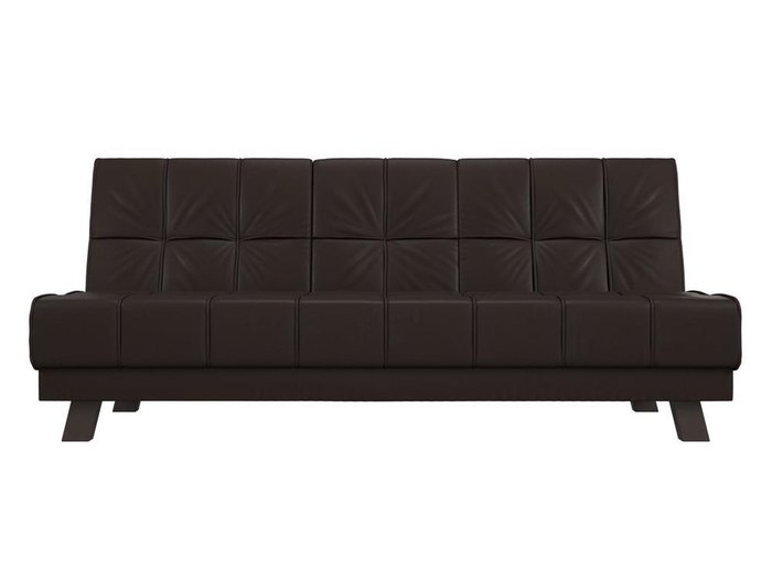 Прямой диван-кровать Винсент коричневого цвета (экокожа) - купить Прямые диваны по цене 29999.0