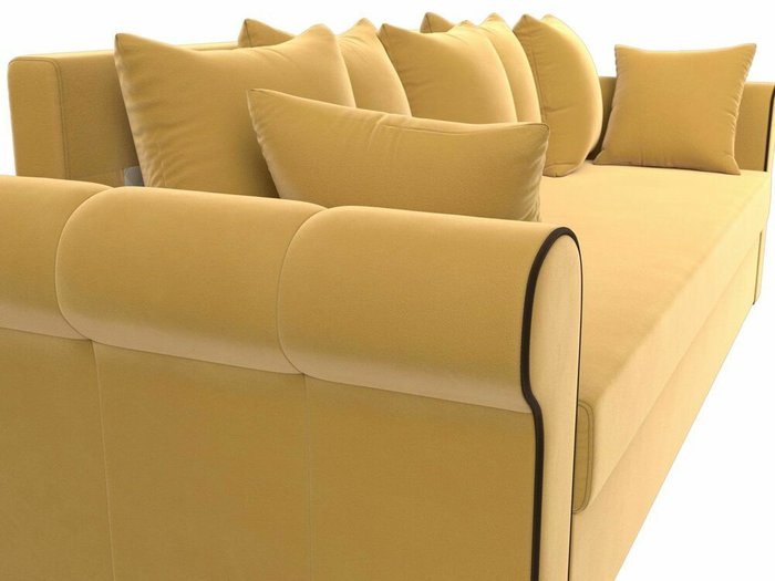 Прямой диван-кровать Рейн желтого цвета - лучшие Прямые диваны в INMYROOM