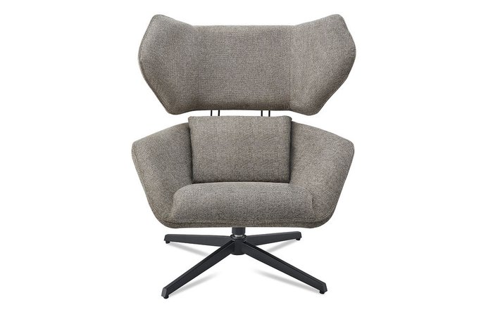 Кресло с поворотным механизмом Boston серо-коричневого цвета - купить Интерьерные кресла по цене 66941.0