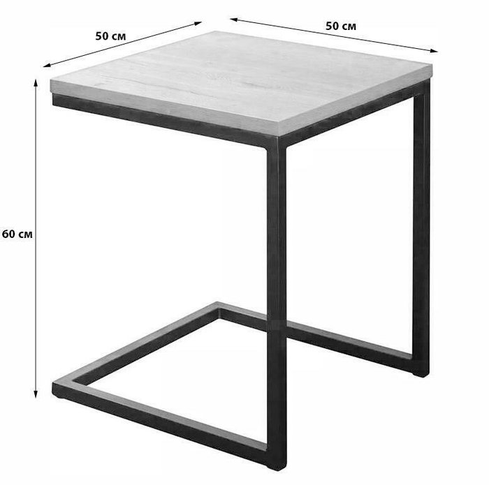 Стол кофейный Loft черно-бежевого цвета - купить Кофейные столики по цене 5490.0