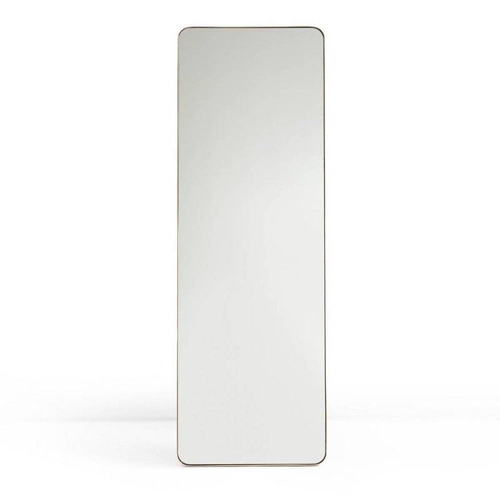 Зеркало напольное на подставке с отделкой металлом Iodus цвета латунь - купить Напольные зеркала по цене 15458.0