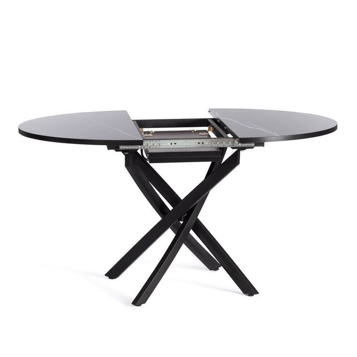 Раздвижной обеденный стол Manzana черного цвета - лучшие Обеденные столы в INMYROOM