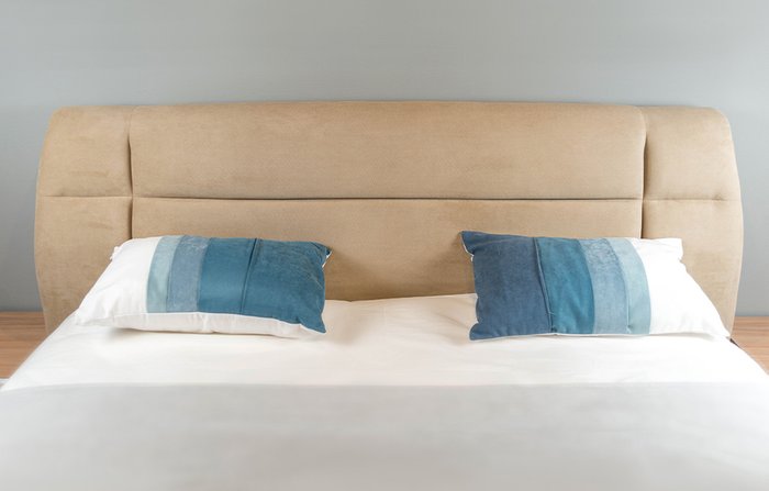 Кровать мягкая Анри 160х200 бежевого цвета - купить Кровати для спальни по цене 62909.0