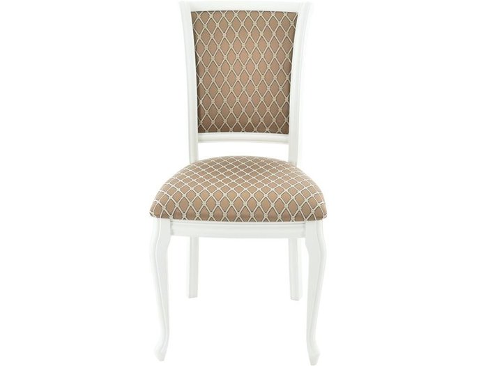 Стул Кабриоль бело-коричневого цвета - лучшие Обеденные стулья в INMYROOM