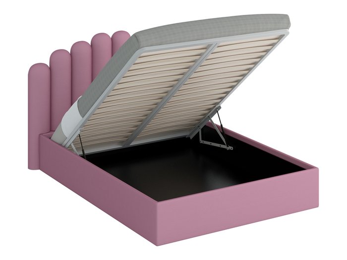 Кровать Queen Sharlotta розового цвета 160х200 с подъемным механизмом - купить Кровати для спальни по цене 57480.0