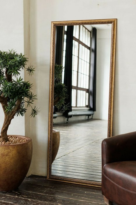 Напольное зеркало Frescobaldi коричневого цвета - лучшие Напольные зеркала в INMYROOM