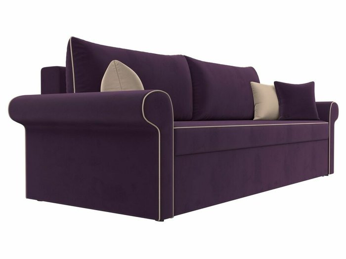 Прямой диван-кровать Милфорд фиолетового цвета - лучшие Прямые диваны в INMYROOM