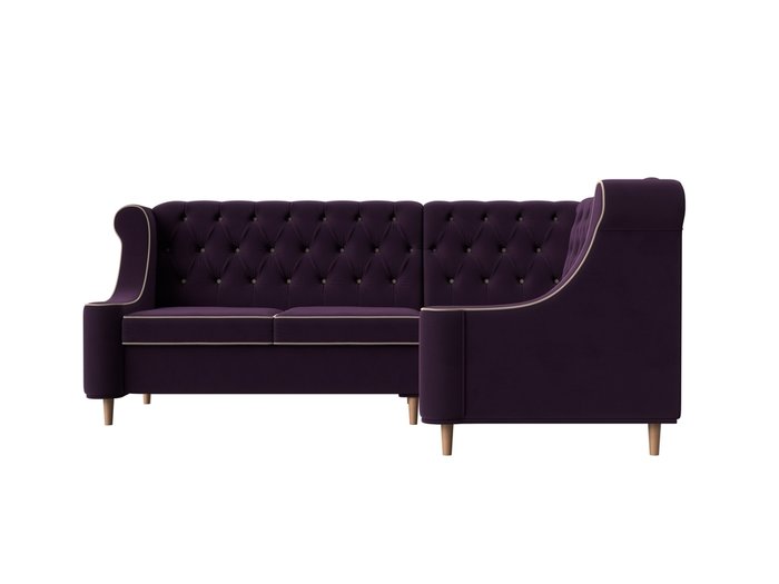 Угловой диван Бронкс фиолетового цвета правый угол - купить Угловые диваны по цене 64999.0