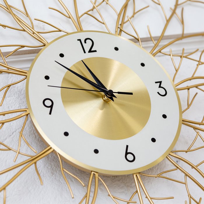 Настенные часы Флердоранж золотисто-белого цвета - купить Часы по цене 11900.0