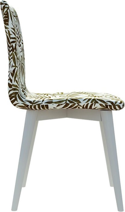 Кухонный стул Архитектор в ткани Garden с ножками белого цвета - купить Обеденные стулья по цене 19381.0