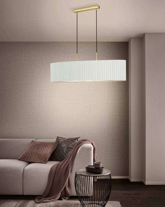 Подвесной светильник Tamaresco 39764 (ткань, цвет белый) - купить Подвесные светильники по цене 29890