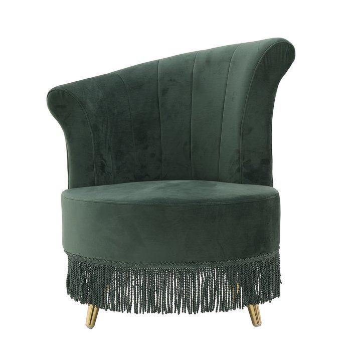 Интерьерное кресло на ножках зеленого цвета - купить Интерьерные кресла по цене 34580.0