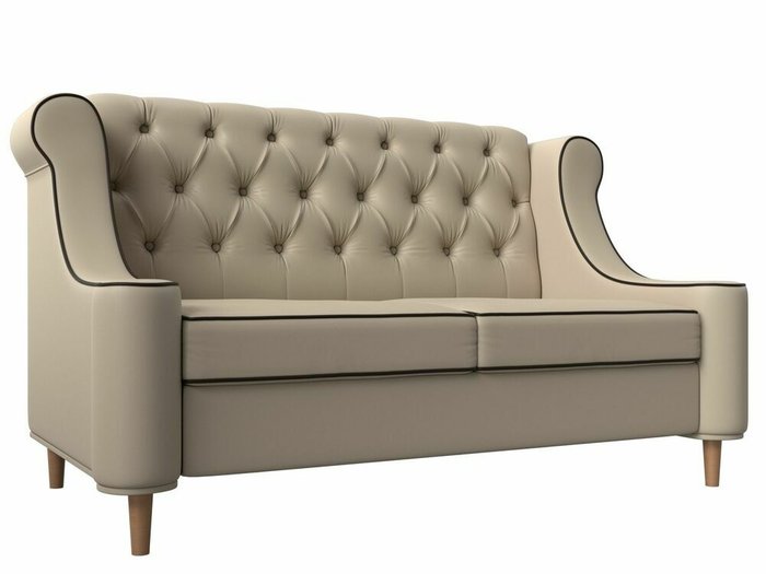 Прямой диван Бронкс бежевого цвета (экокожа)