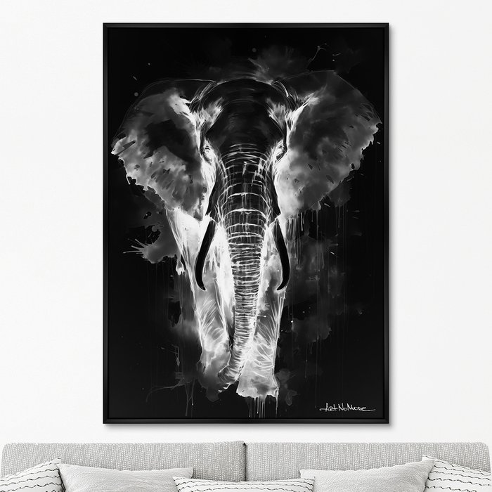 Репродукция картины Walking elephants, in the dark, No 1, 2024г. - купить Картины по цене 24999.0