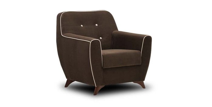 Кресло Элис темно-коричневого цвета
