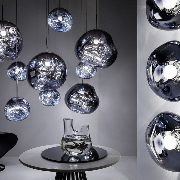 Светильник подвесной Melt Chrome D38 в стиле Tom Dixon - лучшие Подвесные люстры в INMYROOM