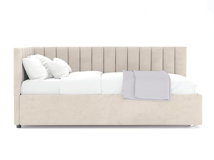 Кровать Negga Mellisa 120х200 бежевого цвета с подъемным механизмом левая - купить Кровати для спальни по цене 50500.0