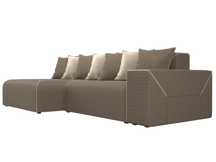 Угловой диван-кровать Кёльн бежево-коричневого цвета левый угол - лучшие Угловые диваны в INMYROOM