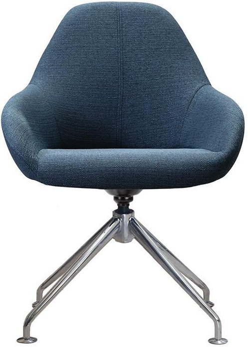 Стул Kent Spider CR Сканди синего цвета - лучшие Офисные кресла в INMYROOM