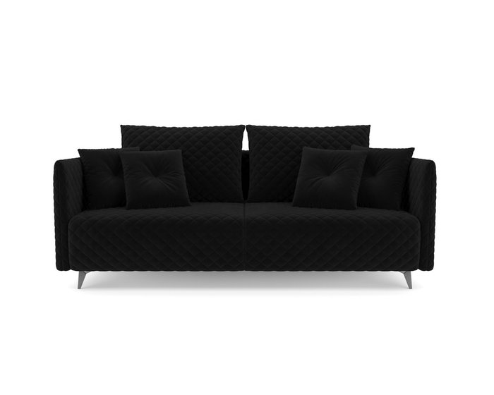 Прямой диван-кровать Вашингтон черного цвета - купить Прямые диваны по цене 43690.0