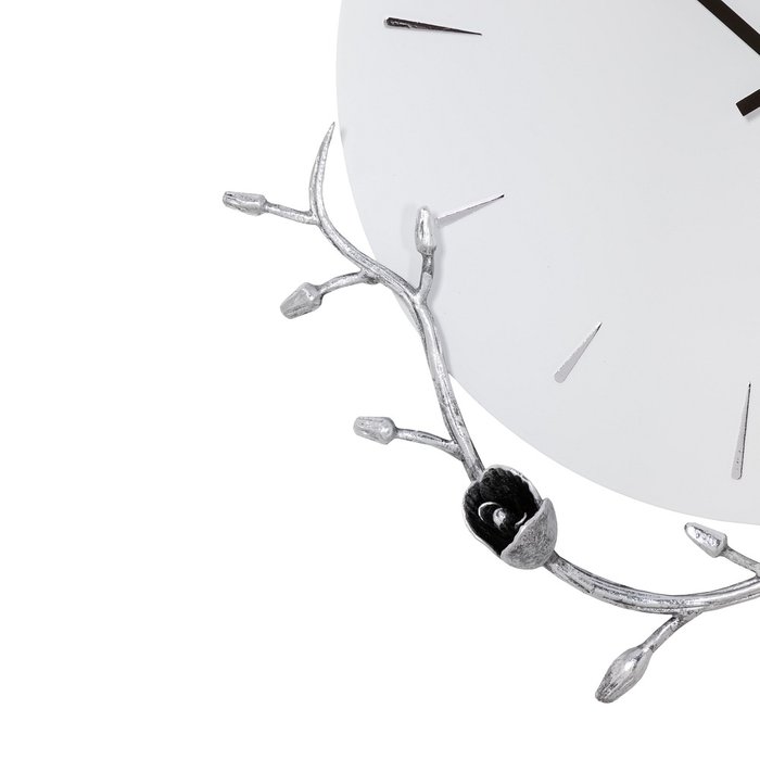 Часы настенные Орхидея Виви Айс бело-серебряного цвета - купить Часы по цене 9833.0